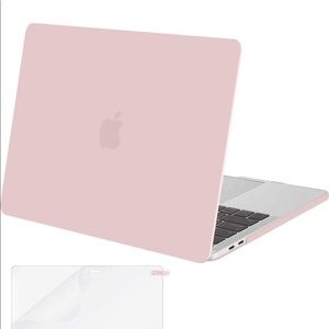 MacBook Pro light pink case
